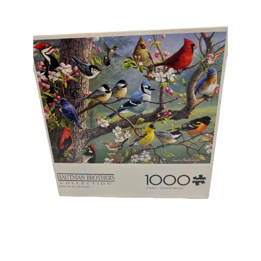 Buffalo Games - Hautman - Birds in an Orchard - 1000 Piece Jigs Saw Puzzle (New)